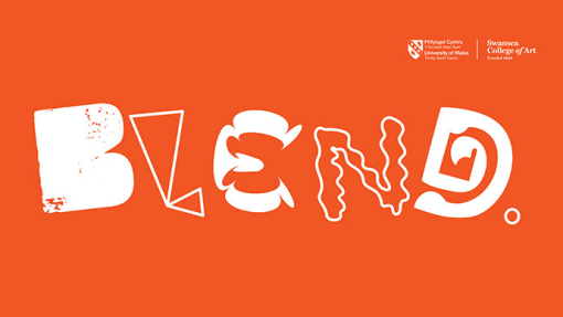 The word blend in graphic design shapes