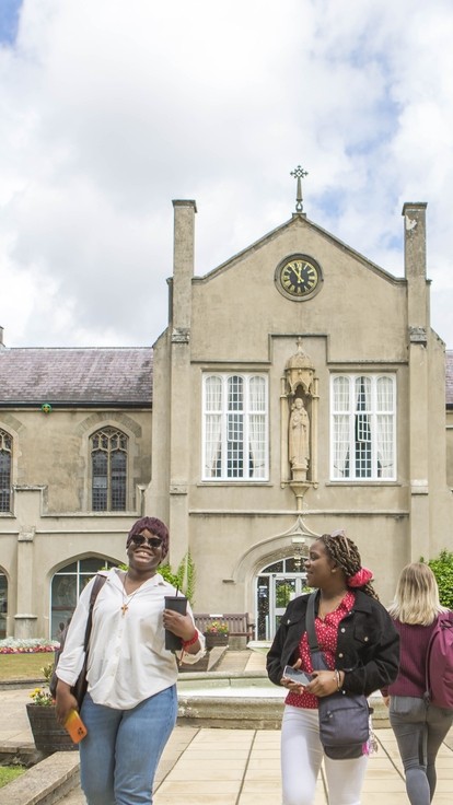 Students in the quad at Lampeter