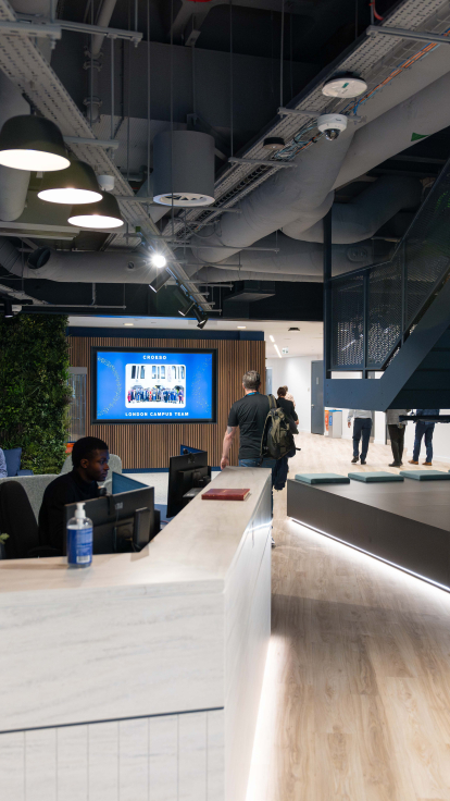 London campus reception