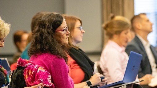 Students in a lecture.
