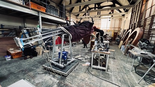 Elizabeth The Dragon from Shrek in the main theatre workshop.