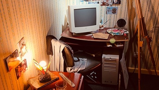 Student bedroom in the Manchester 1994 flat.