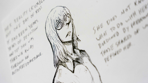 art and design pen work of a woman