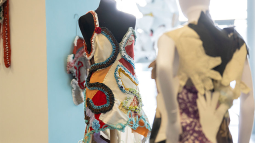 art and design of fabric on a dress
