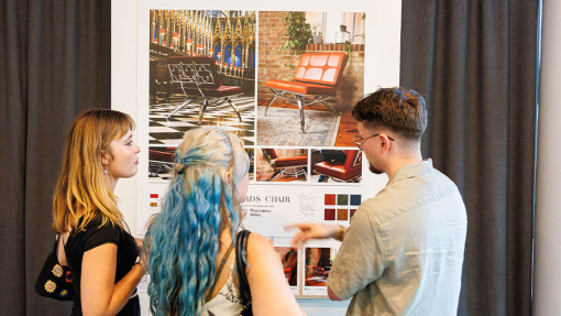 product design students work in exhibition