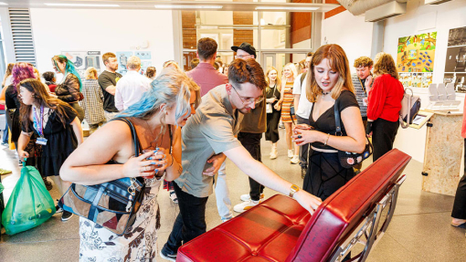 product design students work in exhibition