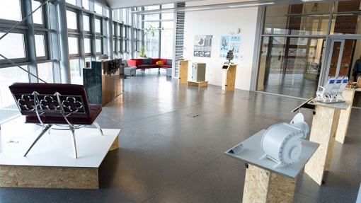 product design students work in exhibition