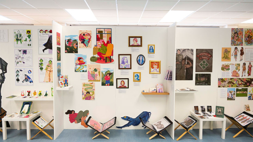 illustration exhibition of students work