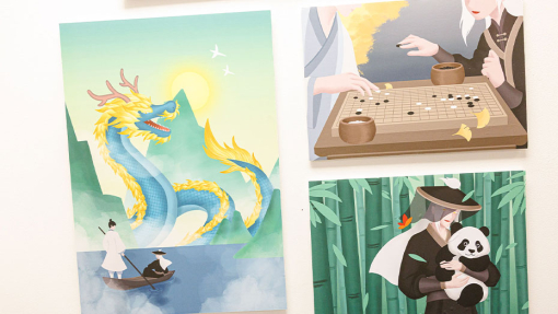 illustration exhibition of students work