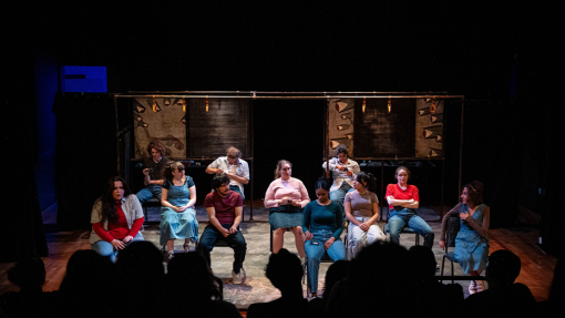 Summer show acting exhibition, students acting on stage