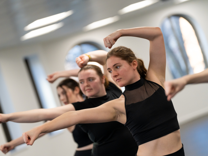 Students in a dance class