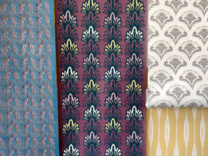 surface pattern designs on fabric